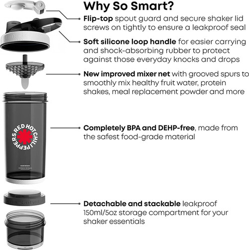 Smartshake Revive Red Hot Chili Peppers Shaker Bottle