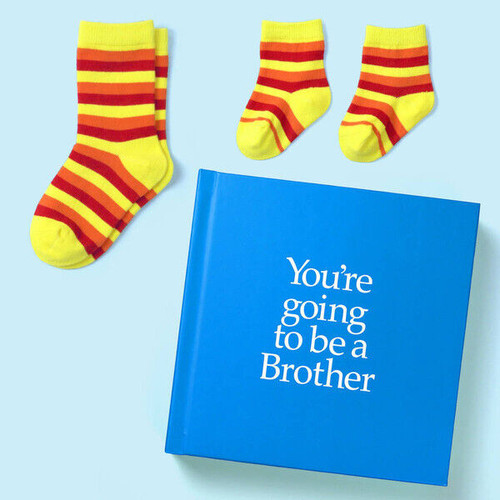 'You're Going to be a Brother' Hardback Book with Two Pairs of Socks