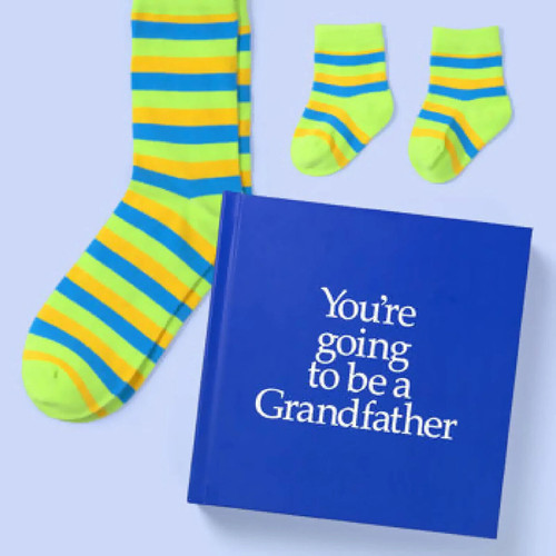 'You're Going to be a Grandfather' Hardback Book with Two Pairs of Socks