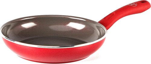 Pack of 4 GreenChef Diamond Healthy Ceramic Non-Stick 20 cm Frying Pans Red