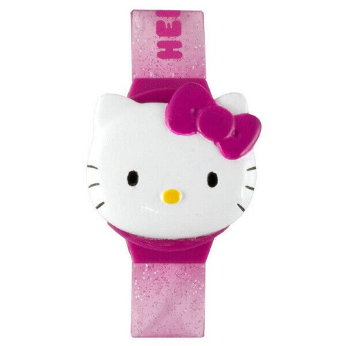 Hello Kitty Digital Watch with Flip Up Cover and Glitter Strap