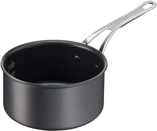 Tefal Jamie Oliver Hard Anodised Induction 20cm Saucepan with Glass Lid