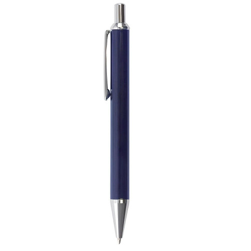 Cosmopolitan Retractable Ballpoint Pen, Royal Blue with Chrome, 10 Pack