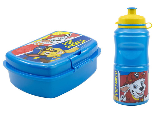 Paw Patrol Small Sandwich Lunch Box and Bottle Blue