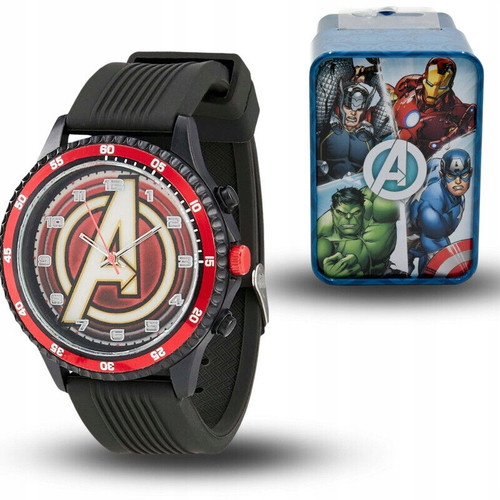 Avengers Youth / Adult Illuminated Analogue Wristwatch Red and Black