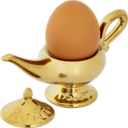 Aladdin Gold Ceramic Egg Cup with Lid Boxed