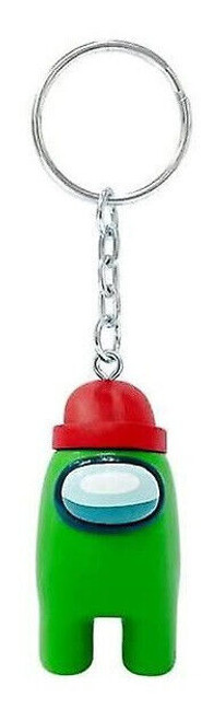 'Among Us' Collectable Keyrings, Series 2 Toikido, Green with Red Hat