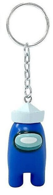 'Among Us' Collectable Keyrings, Series 2 Toikido, Blue with Sailors Hat