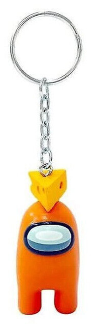 'Among Us' Collectable Keyrings, Series 2 Toikido, Orange with Cheese Wedge