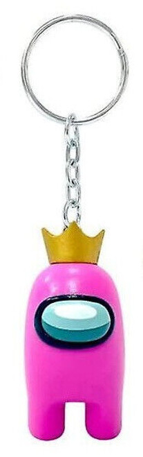 'Among Us' Collectable Keyrings, Series 2 Toikido, Pink with Crown