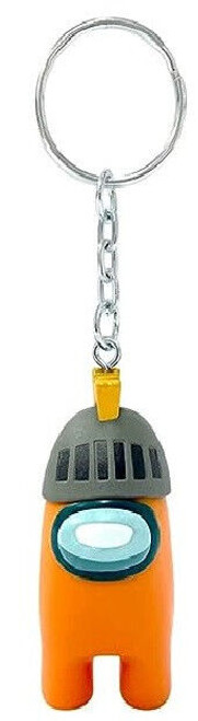 'Among Us' Collectable Keyrings, Series 2, RARE Orange with Warrior Helmet