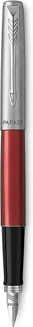 Parker Jotter Fountain Pen CC Stainless Steel Kensington Red Medium Point