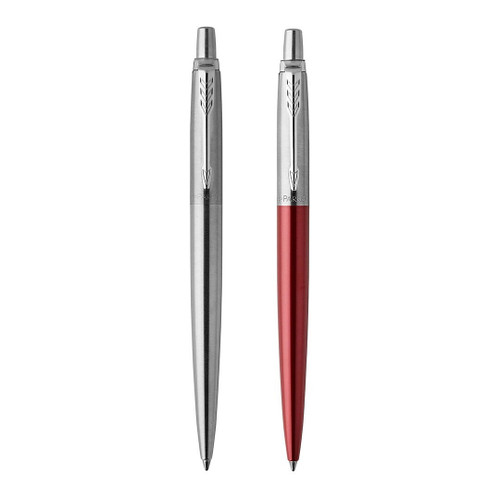 Parker Jotter London Duo Discovery Pack Stainless Steel and Kensington Red