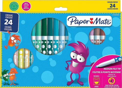 Paper Mate Kids Drawing Set of 24 Felt Tip Pens