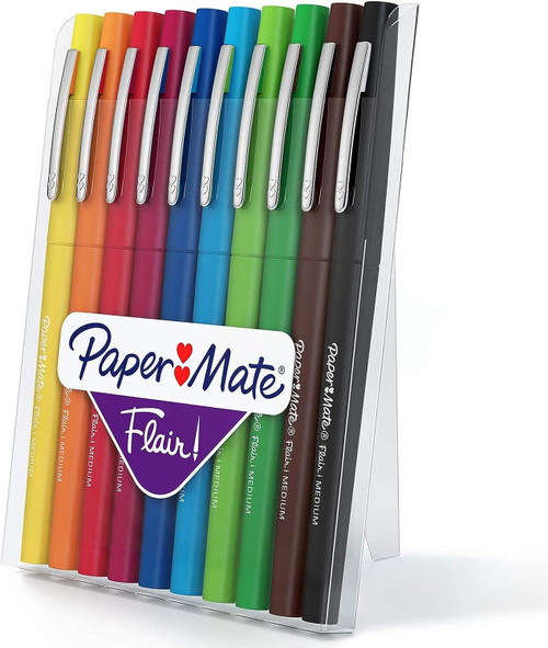 Paper Mate Flair Felt Tip Pen Medium Nib 4 Different Vivid Color