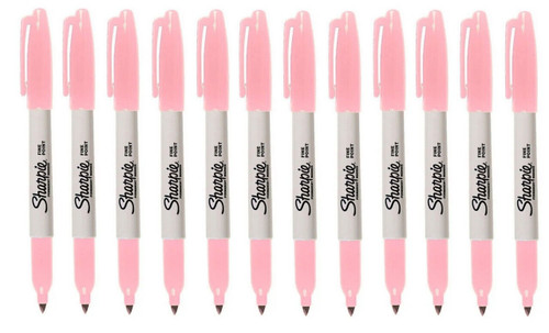 Sharpie Fine Point Permanent Marker Pen Pink Lemonade 12 Pack