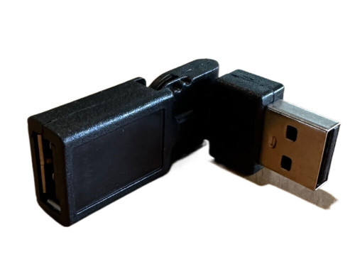 USB A Male to USB A Female Angled Adapter Plug