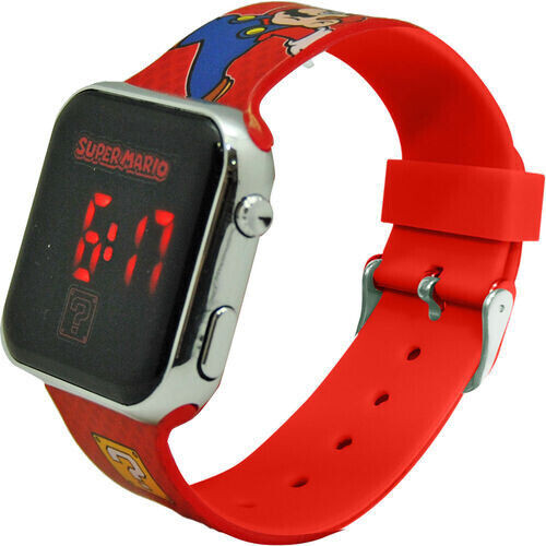 Super Mario Red LED Watch with Silicon Strap