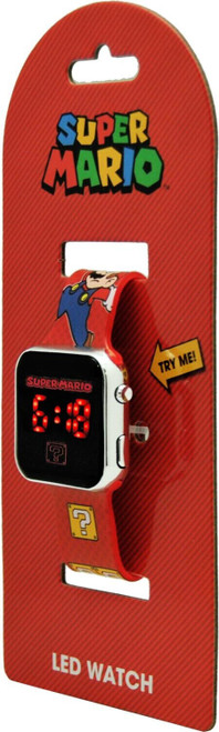 Super Mario Red LED Watch with Silicon Strap