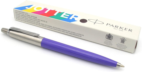 Parker Jotter Originals Ballpoint Pen Frosty Purple Medium Tip Blue