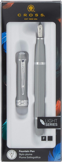 Cross Bailey Light Polished Fine Nib Grey Resin Fountain Pen