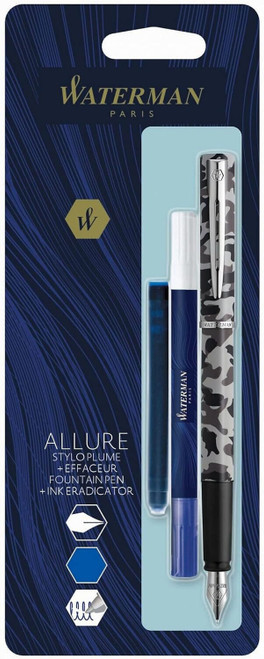 Waterman Graduate Fountain Pen Fine Nib Camouflage Design with Eradicator Pen