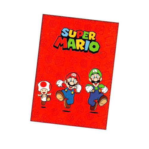 Super Mario Red Fleece Blanket 140cm (55") X 100cm (39.5")