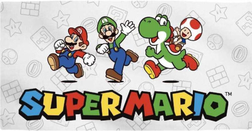 Super Mario 100% Polyester Microfibre Beach Towel