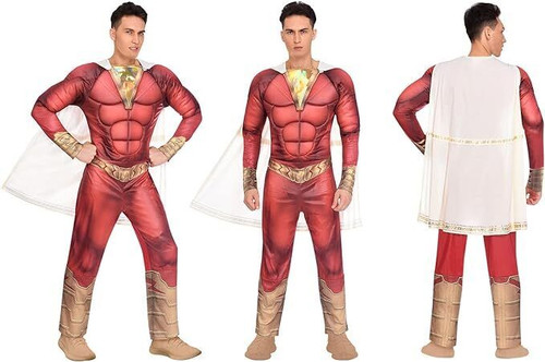 DC Comics Shazam Mens Fancy Dress Muscle Costume