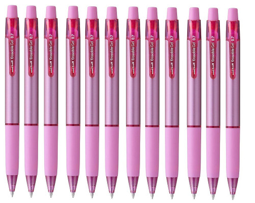 Uni-Ball Erasable Retractable Gel 0.7mm Pen Pink Ink URN-181
