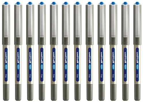 Uni Ball Eye Designer Rollerball Pen Fine 0.7mm Nib Tip 0.5mm Line Blue