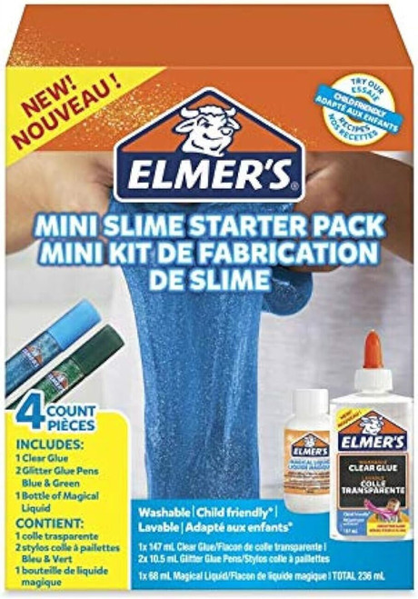 Elmer's Mini Slime Starter Pack Blue and Green Pens, Clear Glue and Magic Liquid