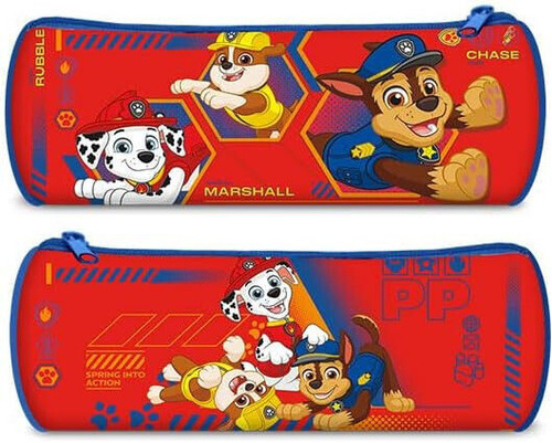 Paw Patrol Barrel Pencil Case Red / Blue