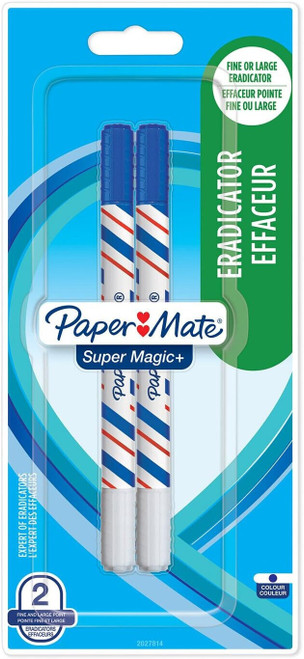 Paper Mate Super Magic+ Twin Tip, Fine Pen and Large Point Chisel Eradicator