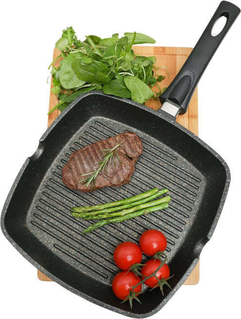 Home Icon Non Stick Griddle Pan all Heat Sources + Induction Removable Handle