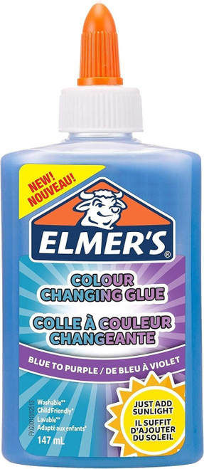 Elmer's Colour Changing PVA Glue Blue to Purple 147 ml Great for Slime
