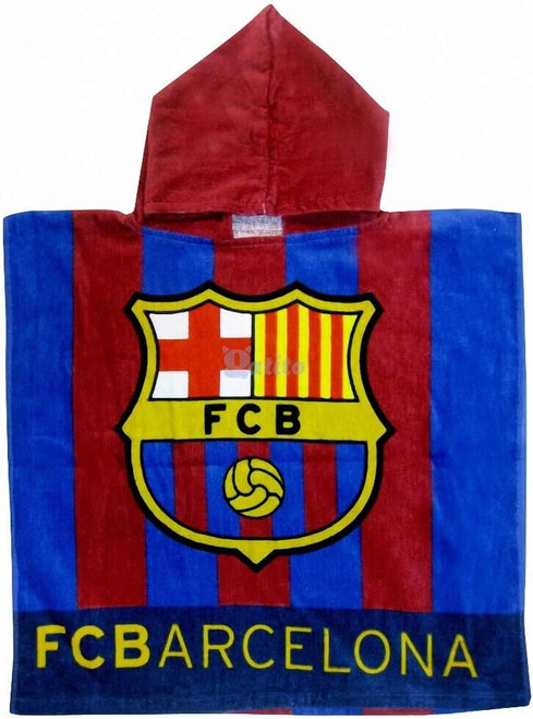 FC Barcelona Cotton Hooded Beach Poncho