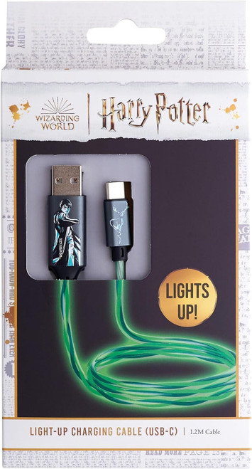 Harry Potter Official Light Up Charging Cable. Type-C to USB cable Flowing Light
