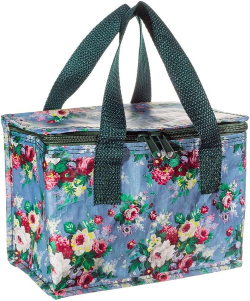 Sass & Belle Insulated Lunch Bag 'Delphine Blue Pastel Rose'