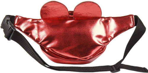 Minnie Mouse Metallic Red Shiny Zipped  Waist / Shoulder Bag with Strap