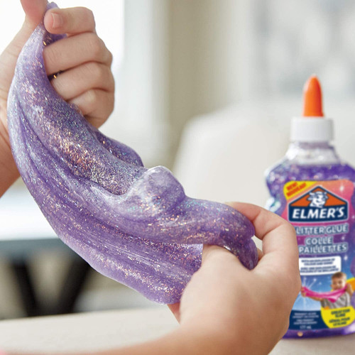 Elmer’s PVA Glitter Glue Purple 177 ml Washable, Kid-Friendly and No Run