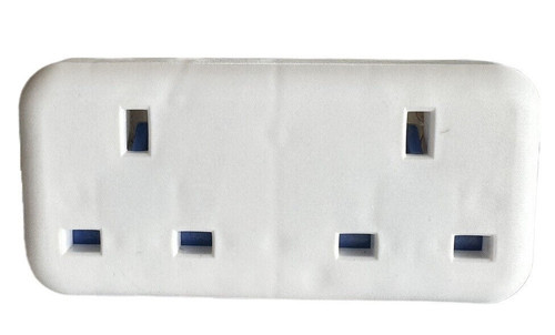 Travel Adapter 2 X UK/IRL 3 Pin Plugs to Single EU 2 Pin Plug