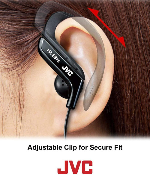 JVC HA-EB75-AN Sports Adjustable Ear Clip Headphones Blue