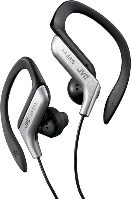 JVC HA-EB75-AN Sports Adjustable Ear Clip Headphones Silver
