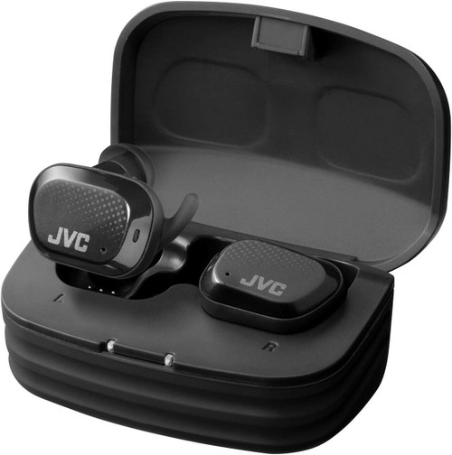 JVC HA-AE5T Wireless Headphones with Bluetooth, Touch Control, Aero Slim Design