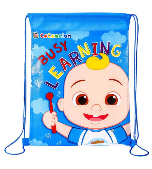 CoComelon Large Drawstring Gym Bag 16" X 13" (40cm x 33cm)