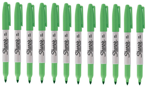 Sharpie Fine Permanent Marker Pen Cosmic Galaxy Green 12 Pack