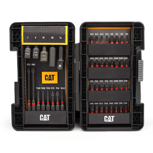 CAT (Caterpillar) 45 Piece Screwdriver Bit Kit Set in Case CAT (Caterpillar) 45 Piece Screwdriver Bit Kit Set in Case
