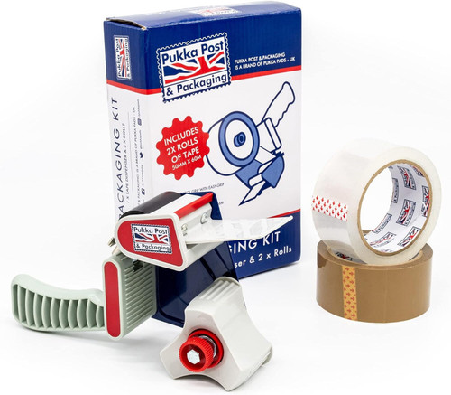 Pukka Post Hand Held Tape Dispenser with 2 Rolls of Tape