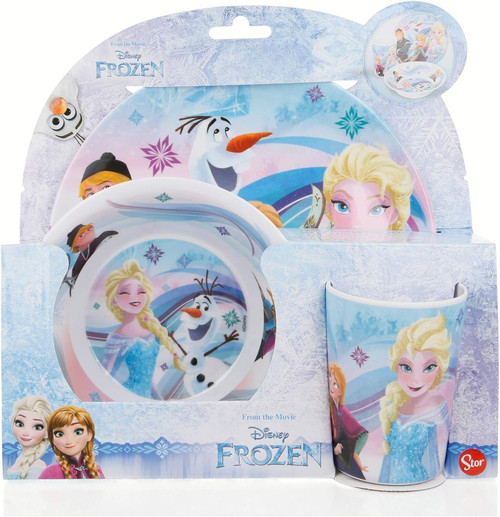 Disney Frozen 3 Piece Melamine Meal Set Plate, Bowl and Tumbler